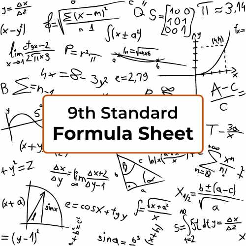 9th Standard Formula Sheet